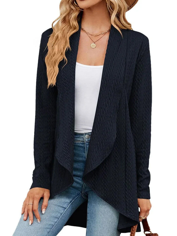 Women's Long Sleeve Solid Color Loose Cardigan