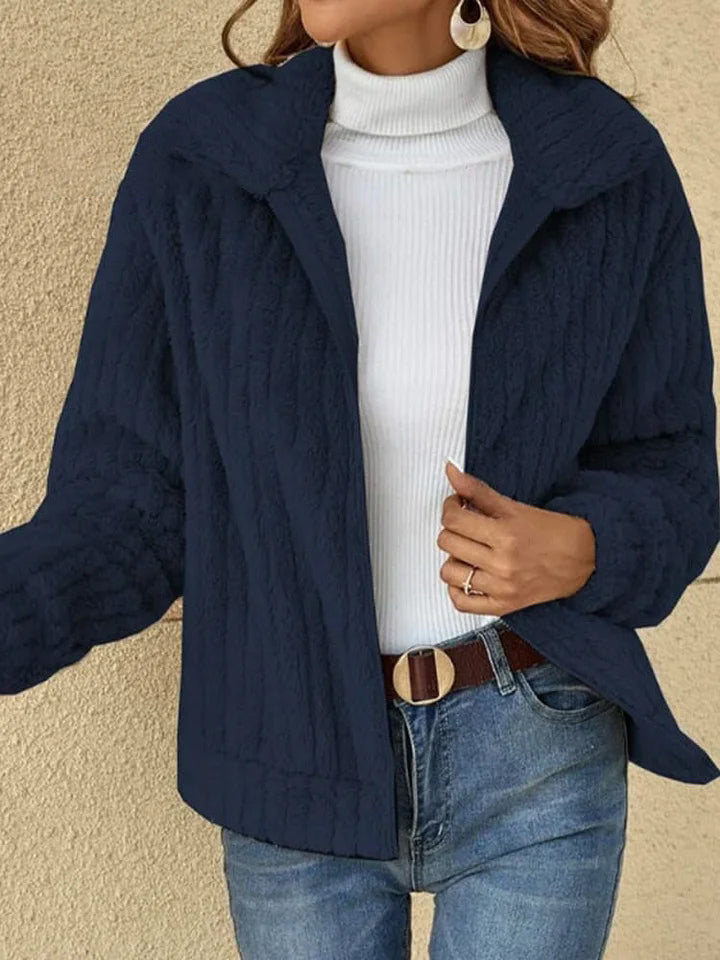 Plush Cardigan Lapel Short Coat