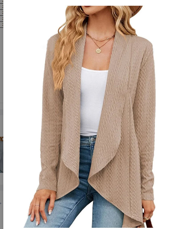 Women's Long Sleeve Solid Color Loose Cardigan
