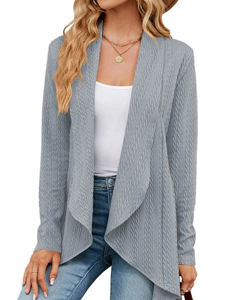 Women's Long Sleeve Solid Color Loose Cardigan