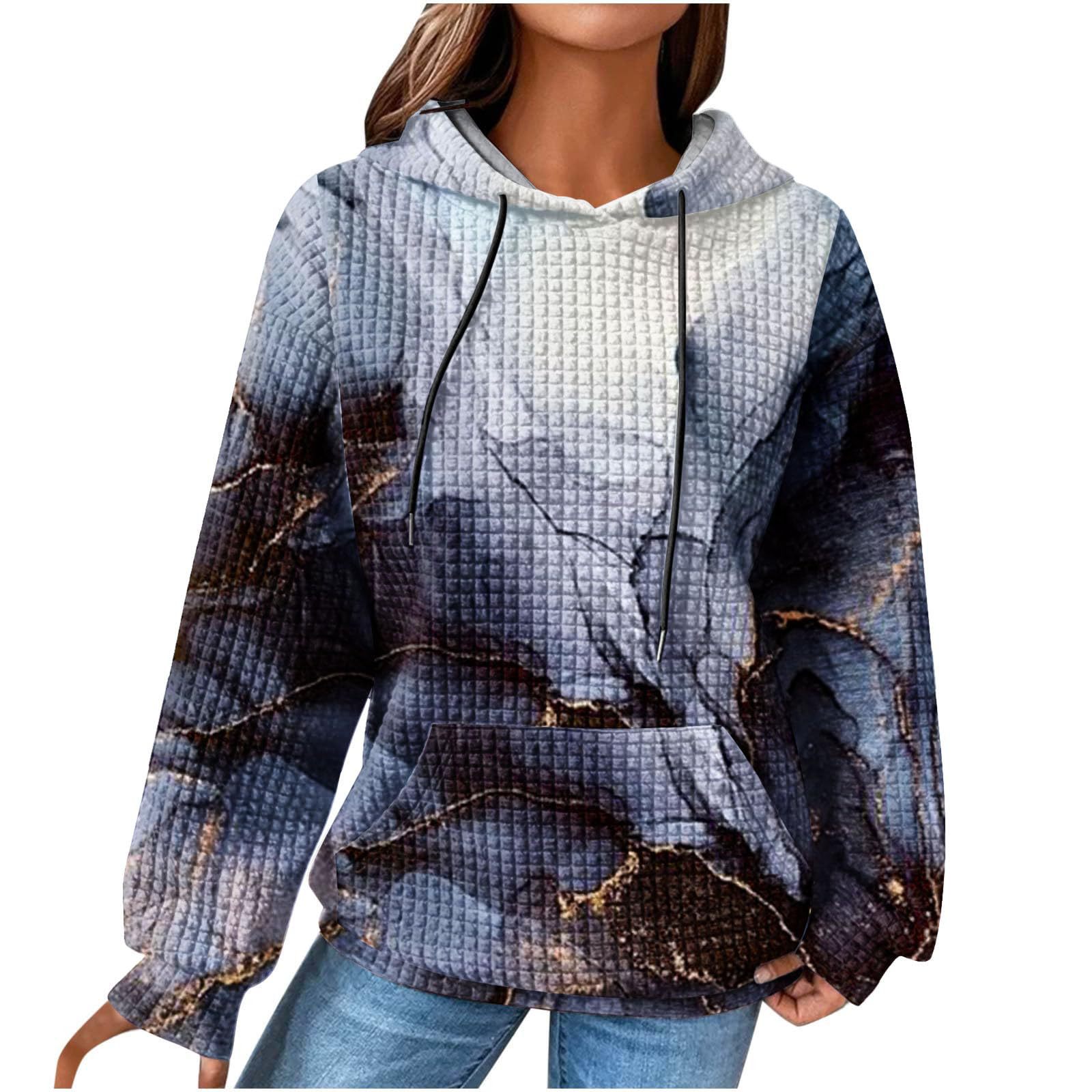 Autumn/Winter Women's Essential Creative Printed Long Sleeve Hooded Sweatshirt