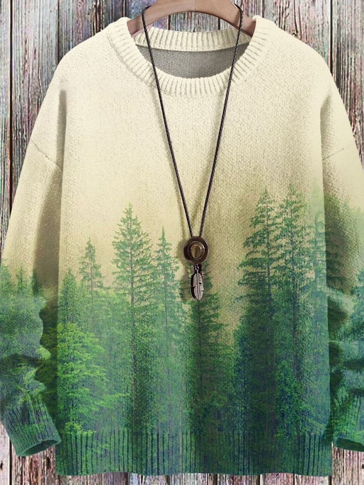 Christmas Tree Christmas Art Print  Pullover Knitted Sweater