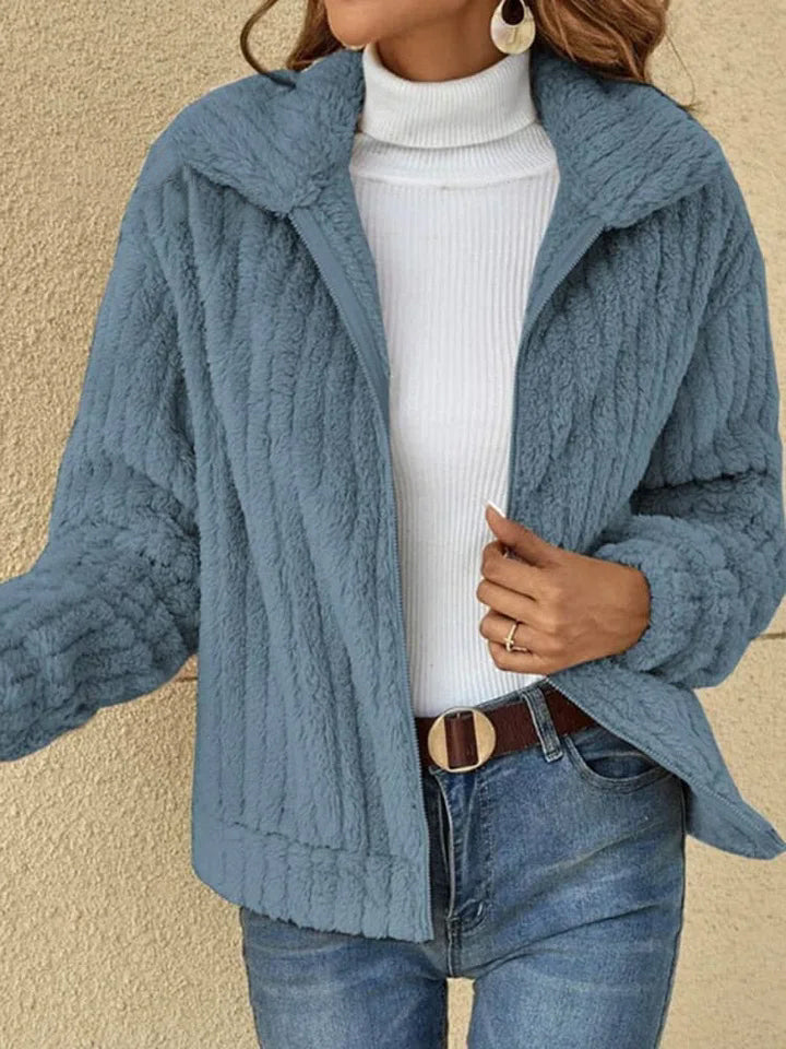 Plush Cardigan Lapel Short Coat