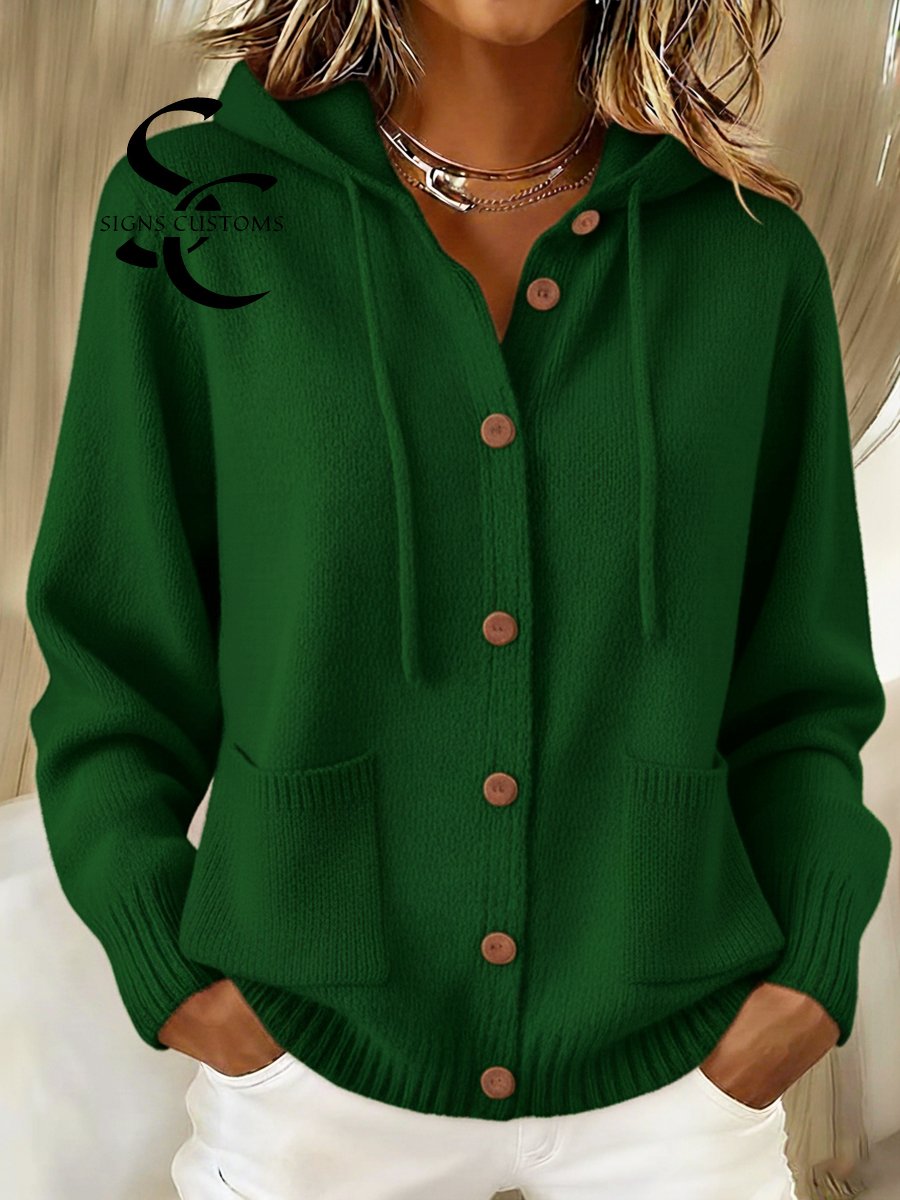 Women's Hooded Cardigan Sweater
