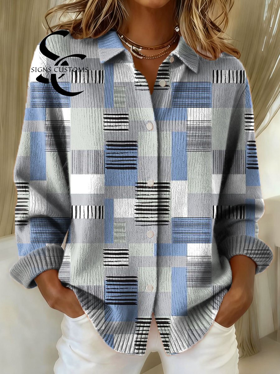 Women's Geometric Pattern Art Print Sweater