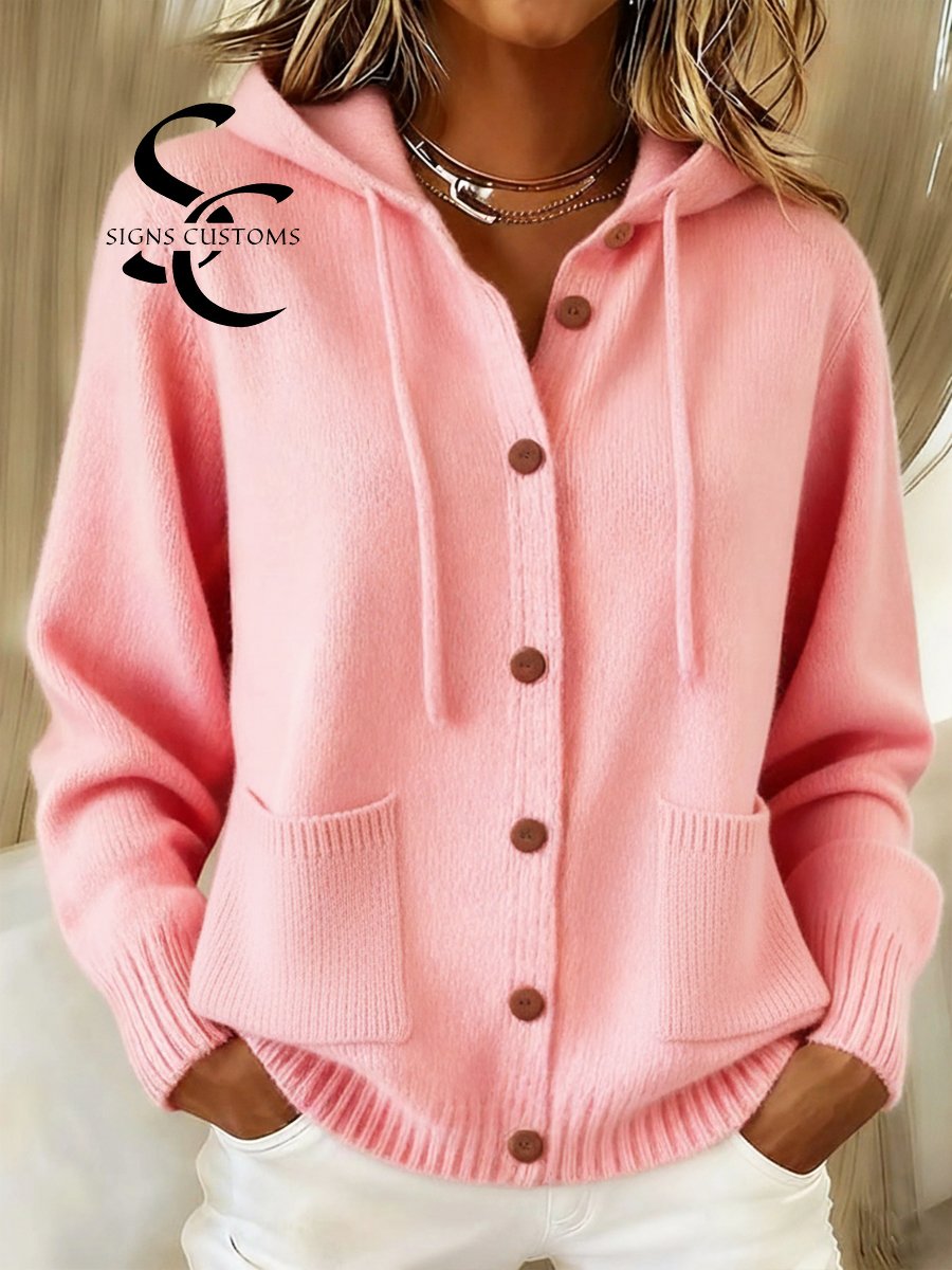 Women's Hooded Cardigan Sweater